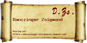 Danczinger Zsigmond névjegykártya